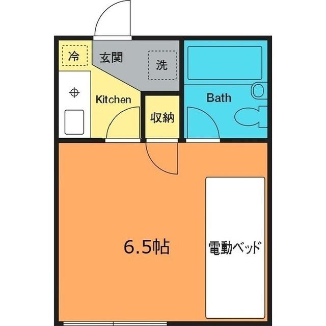 メゾンルミエール(1K/1階)の間取り写真