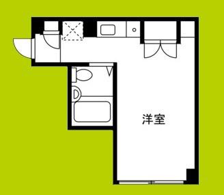 シャローム・松崎(ワンルーム/5階)の間取り写真