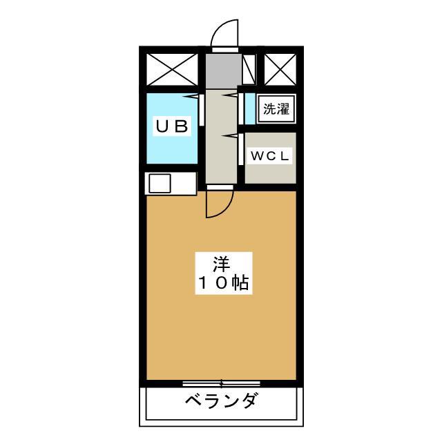 キャッスル北松戸(ワンルーム/4階)の間取り写真