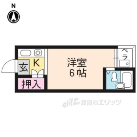 オーケーワンマンション(1K/3階)の間取り写真