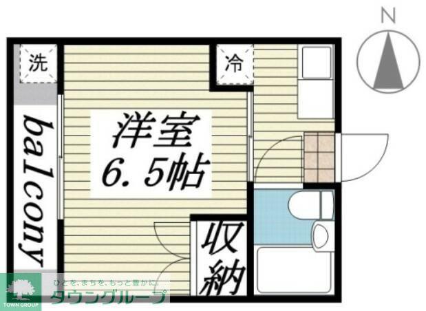サンアベニュー師岡(1K/2階)の間取り写真