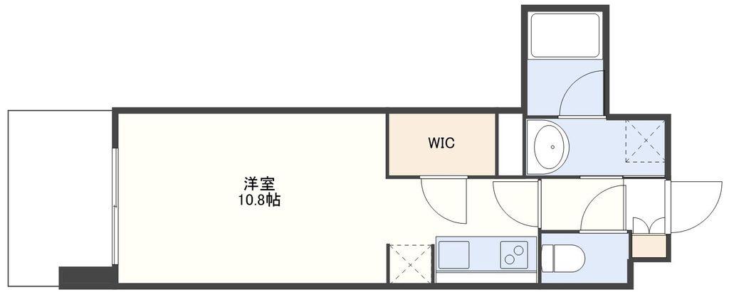 RJRプレシア浦上駅南(ワンルーム/14階)の間取り写真