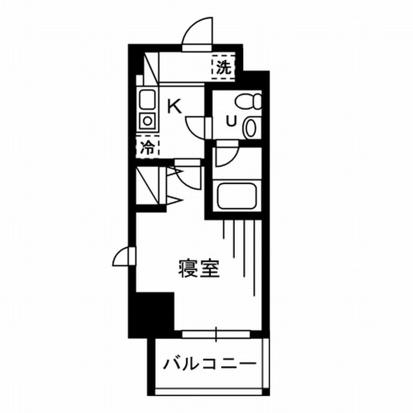 プライムアーバン川口(1K/8階)の間取り写真
