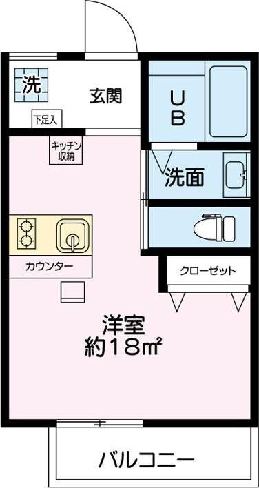 ヴィラアリエッティ(ワンルーム/1階)の間取り写真