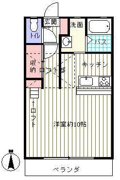 レノンハウス(1K/1階)の間取り写真