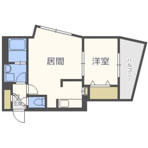 AQUA CITY.STELLA(1LDK/2階)の間取り写真
