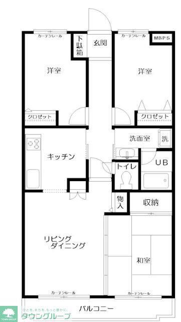 日神パレステージ深谷(3LDK/2階)の間取り写真