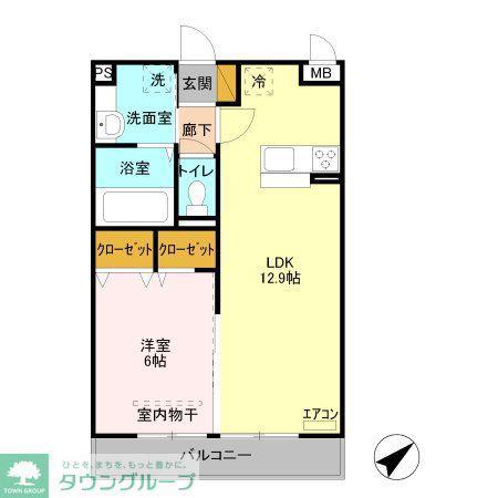 ロイヤルローズ(1LDK/3階)の間取り写真