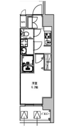 S-RESIDENCE野並駅前BROAD(1K/7階)の間取り写真