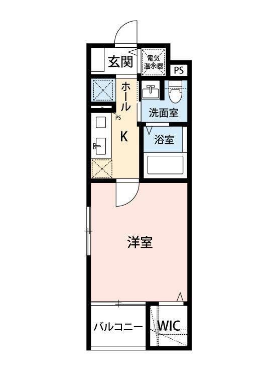オリオン A(1K/2階)の間取り写真
