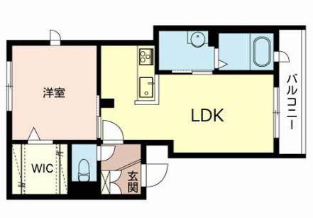 シャーメゾンFRISE(1LDK/1階)の間取り写真