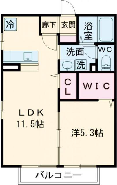 センターガーデン(1LDK/2階)の間取り写真