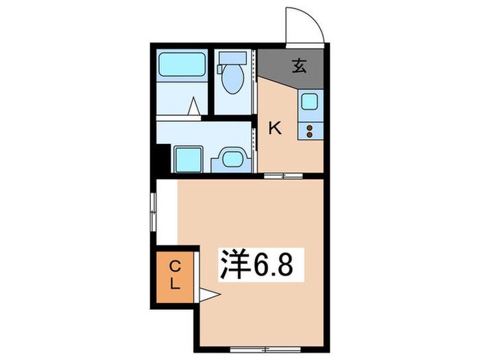 イゾラ寿町(1K/1階)の間取り写真