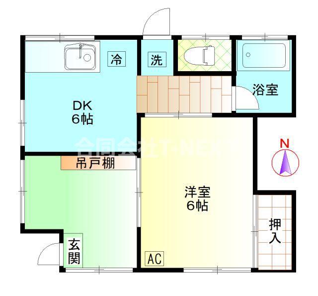 すずき荘(1DK/1階)の間取り写真