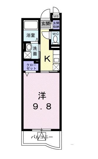 木村ロイヤルマンションⅤ(1K/3階)の間取り写真