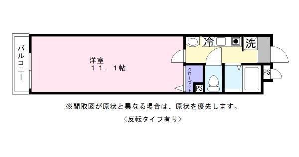 プラージュカンサイ(1K/1階)の間取り写真