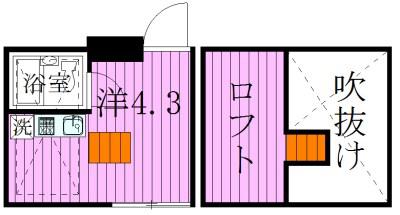 R-STYLE竹ノ塚1ST(ワンルーム/1階)の間取り写真