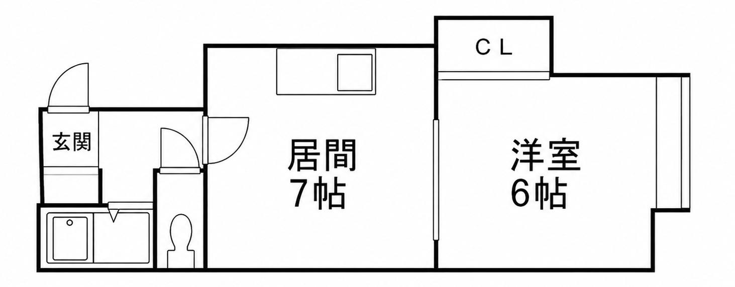 北海道石狩郡当別町白樺町1184番地25アルファコートII(1DK/1階)の間取り写真