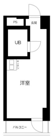 トップルーム品川(ワンルーム/3階)の間取り写真