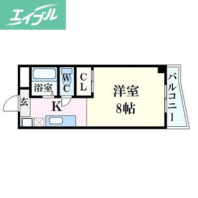 パルティール21(1K/5階)の間取り写真