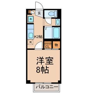 CREA135(1K/2階)の間取り写真