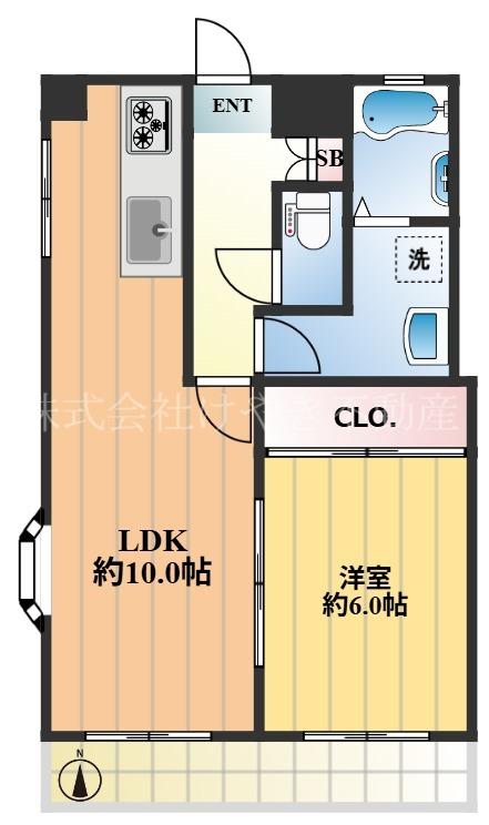 エクセレント(1LDK/3階)の間取り写真