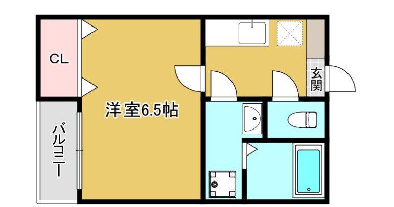 クレフラスト香椎駅東IIC棟(1K/2階)の間取り写真