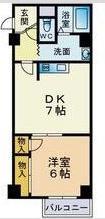ファミール北野(1LDK/3階)の間取り写真