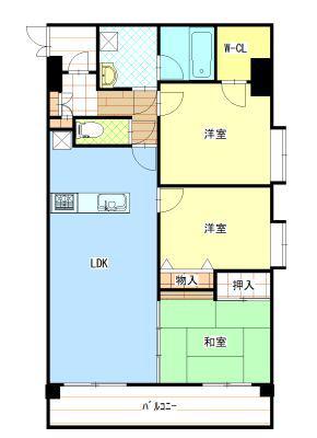 パテラスクエア小山(3LDK/2階)の間取り写真