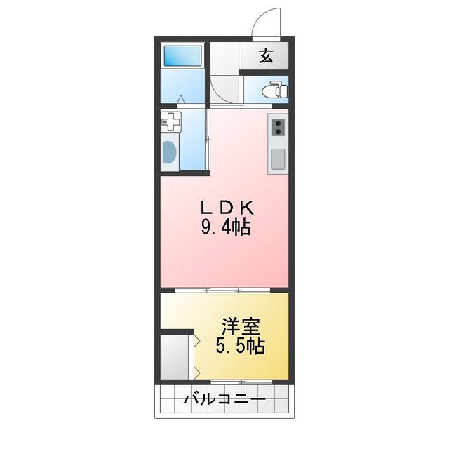 橋本6丁目計画(1LDK/3階)の間取り写真