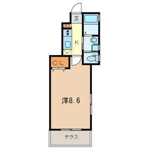 CASA・COMODO 916048(1K/1階)の間取り写真