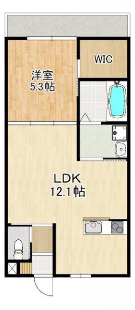 MODERN PALAZZO平間イースト(1LDK/1階)の間取り写真