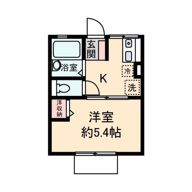 クレール幕張本郷(1K/1階)の間取り写真