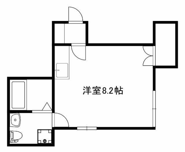 方南テラスN(ワンルーム/1階)の間取り写真
