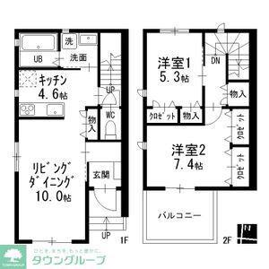 GSレジデンス東山公園(2LDK/1階)の間取り写真