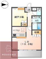 フローラル丸美(1LDK/1階)の間取り写真