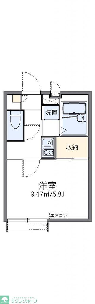 レオパレスPROSPERII(1K/2階)の間取り写真
