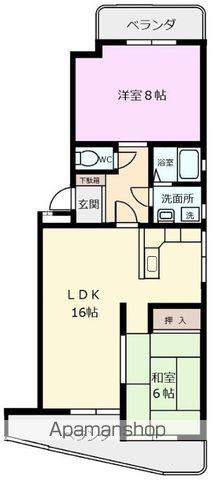 マンションアリエスカ(2LDK/1階)の間取り写真