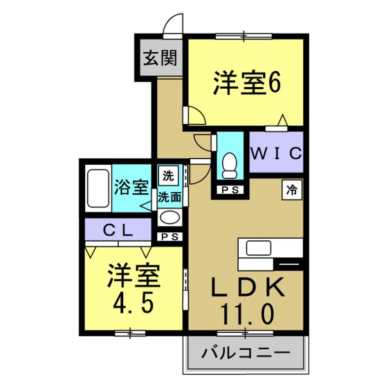 パストラル(2LDK/1階)の間取り写真