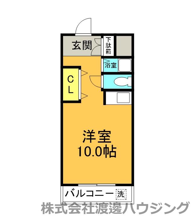 スカイハイツピオラ(ワンルーム/3階)の間取り写真