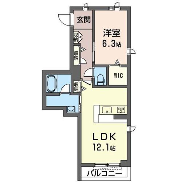 エトワール(1LDK/1階)の間取り写真
