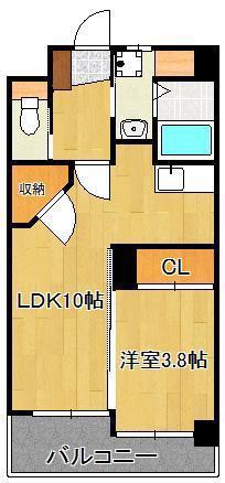 プルーム真鶴(1LDK/6階)の間取り写真
