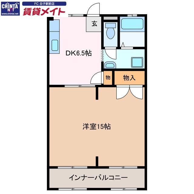 江島ニューオフィスビル(2DK/3階)の間取り写真