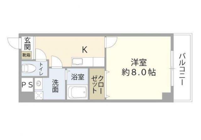 LEVIAS(1K/1階)の間取り写真