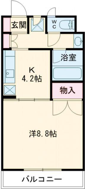 KY イースト-COURT II(1K/3階)の間取り写真
