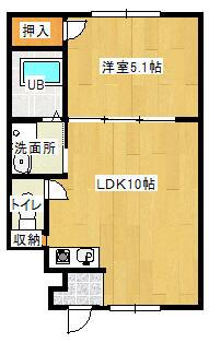 パークプラナス(1LDK/1階)の間取り写真