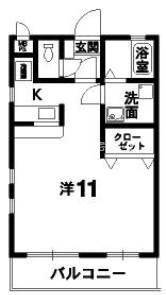 グランピア北島(ワンルーム/4階)の間取り写真
