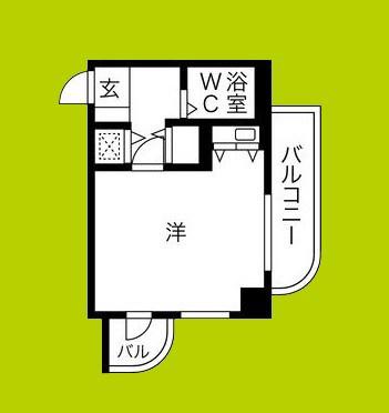 レバンガ長居公園AP(ワンルーム/6階)の間取り写真