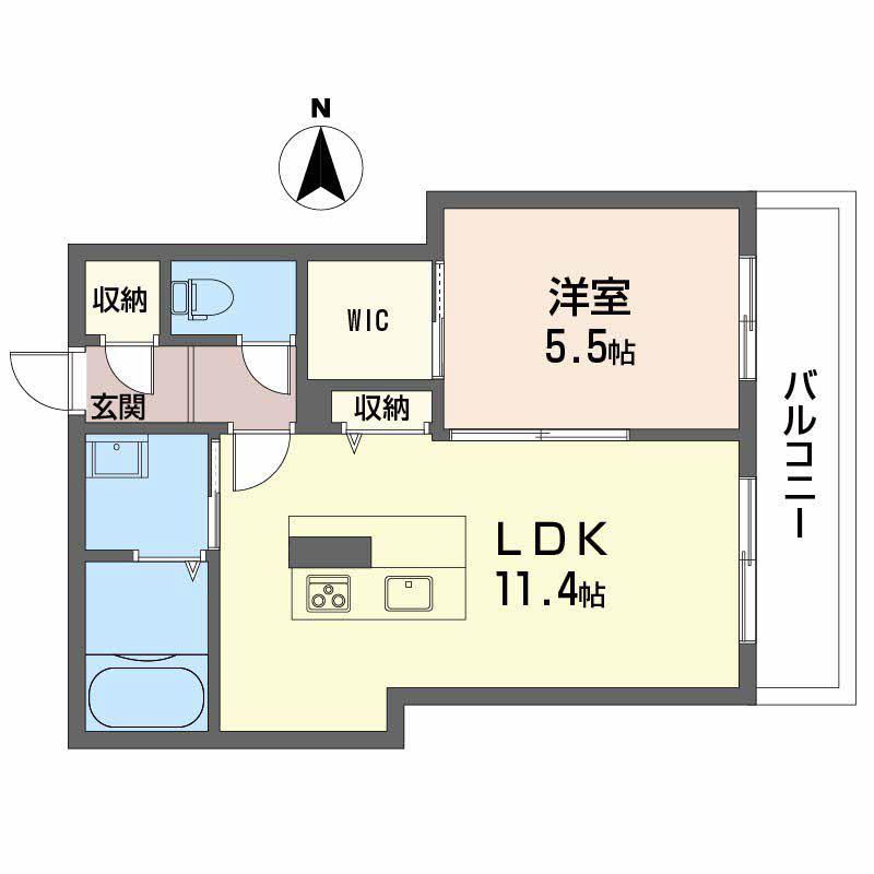 アランチアS302(1LDK/3階)の間取り写真
