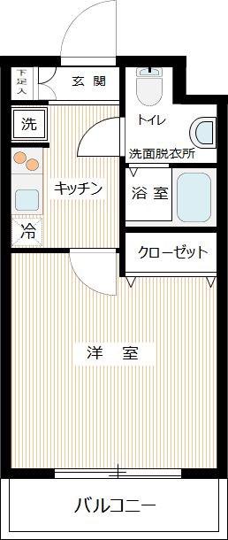 ファーストコート赤羽(1K/4階)の間取り写真